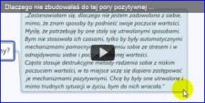 Dlaczego nie zbudowałaś do tej pory pozytywnej samooceny